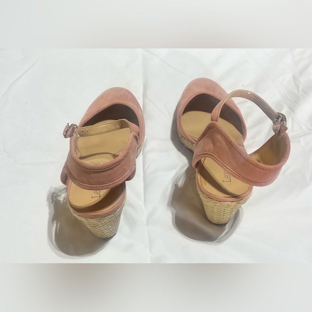 Blush Espadrille Wedges Lexi & Abbie - Picture 3 of 12